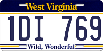 WV license plate 1DI769