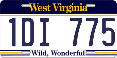 WV license plate 1DI775