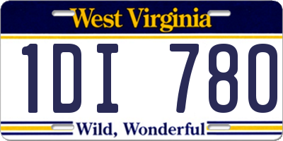WV license plate 1DI780