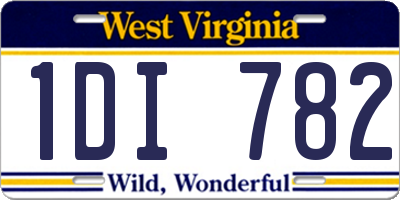 WV license plate 1DI782
