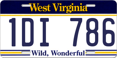 WV license plate 1DI786