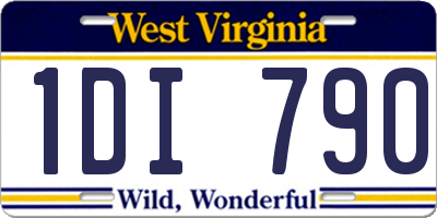 WV license plate 1DI790
