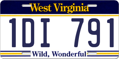WV license plate 1DI791