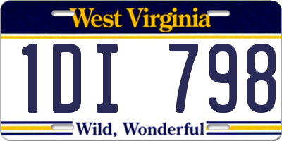WV license plate 1DI798