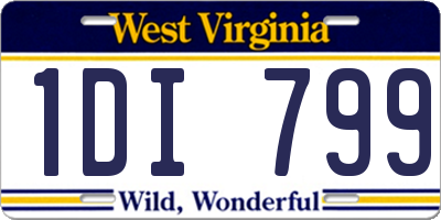 WV license plate 1DI799