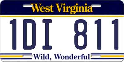 WV license plate 1DI811