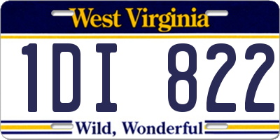 WV license plate 1DI822
