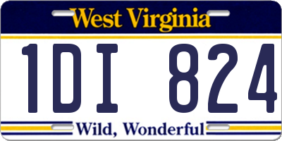 WV license plate 1DI824