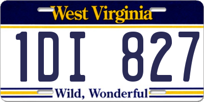 WV license plate 1DI827