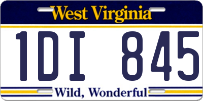 WV license plate 1DI845