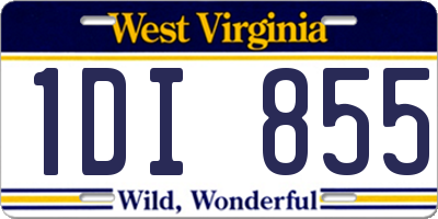 WV license plate 1DI855