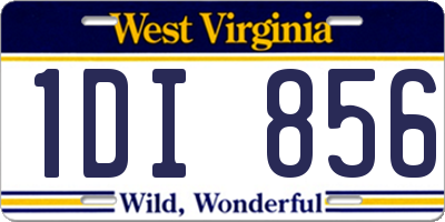 WV license plate 1DI856