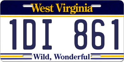 WV license plate 1DI861