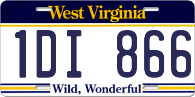 WV license plate 1DI866