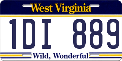 WV license plate 1DI889