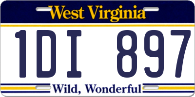 WV license plate 1DI897