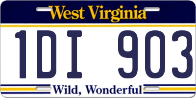 WV license plate 1DI903