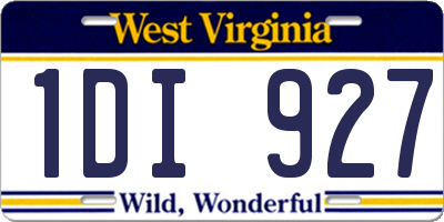 WV license plate 1DI927