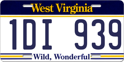 WV license plate 1DI939