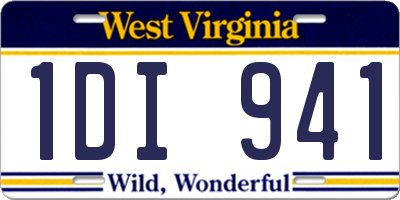 WV license plate 1DI941