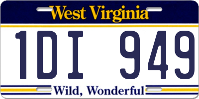 WV license plate 1DI949