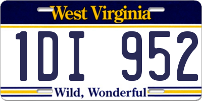 WV license plate 1DI952