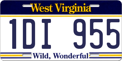 WV license plate 1DI955