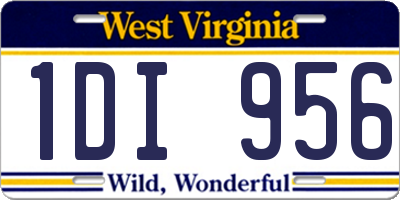 WV license plate 1DI956