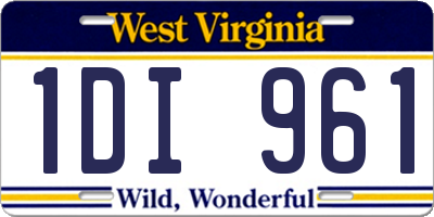 WV license plate 1DI961