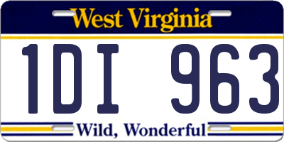 WV license plate 1DI963