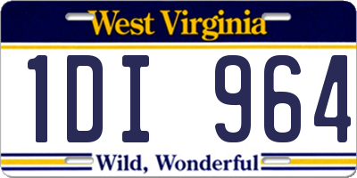 WV license plate 1DI964