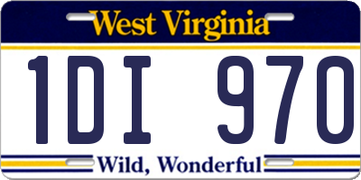 WV license plate 1DI970