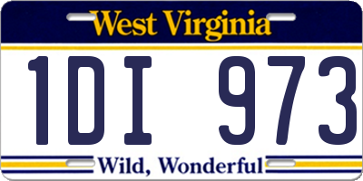 WV license plate 1DI973