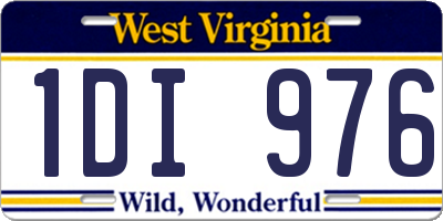 WV license plate 1DI976