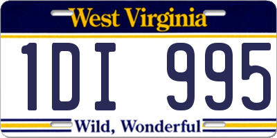 WV license plate 1DI995