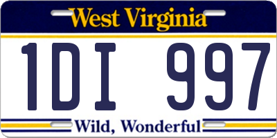 WV license plate 1DI997