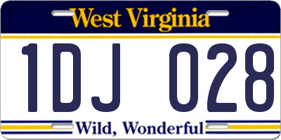 WV license plate 1DJ028