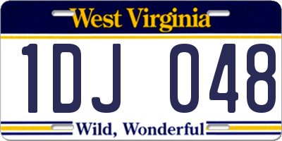 WV license plate 1DJ048
