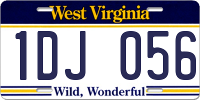 WV license plate 1DJ056