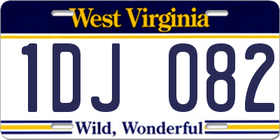 WV license plate 1DJ082