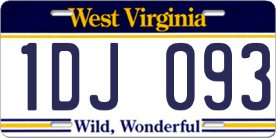 WV license plate 1DJ093