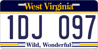 WV license plate 1DJ097