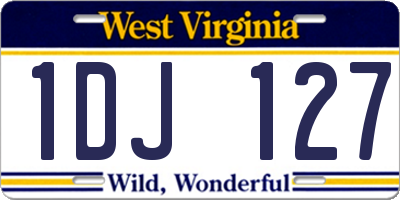 WV license plate 1DJ127