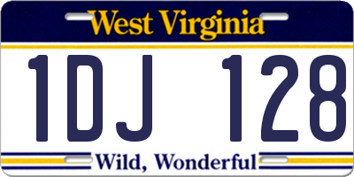 WV license plate 1DJ128