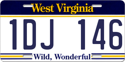 WV license plate 1DJ146