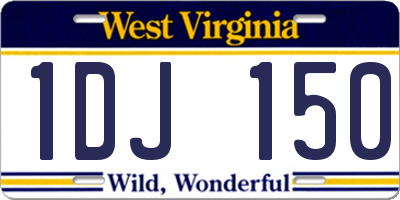 WV license plate 1DJ150