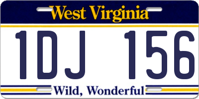 WV license plate 1DJ156