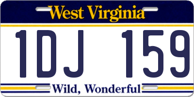 WV license plate 1DJ159