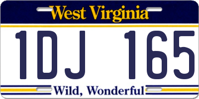 WV license plate 1DJ165