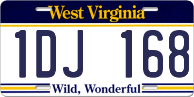WV license plate 1DJ168